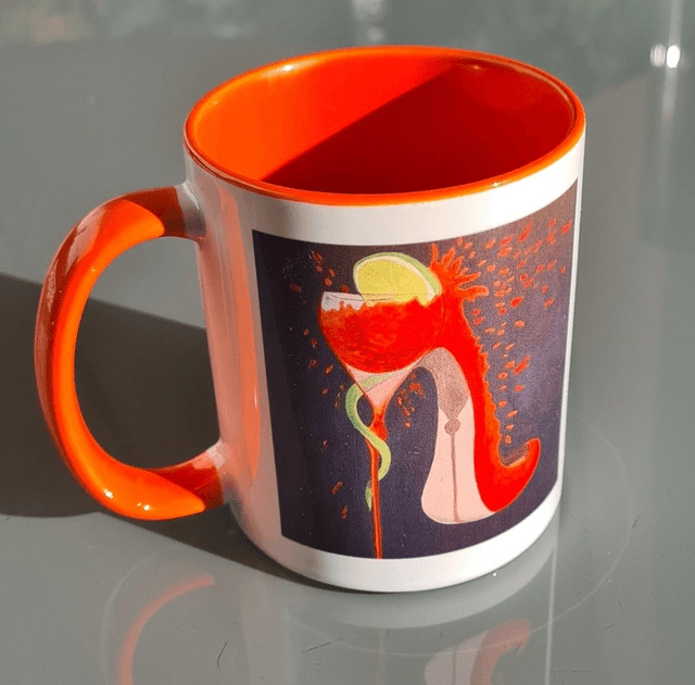 MUG  COCKTAIL noir/orange