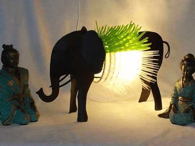 Lampe éléphant H30cm