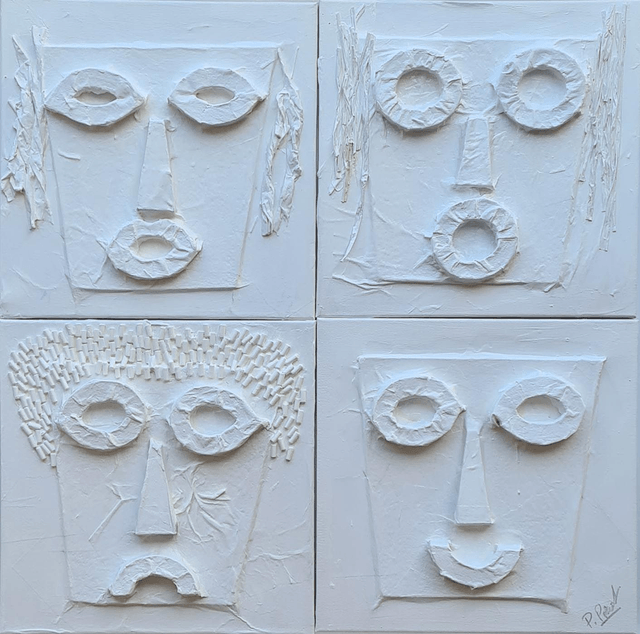 Rêve blanc 21 ( 80x80) "les masques"