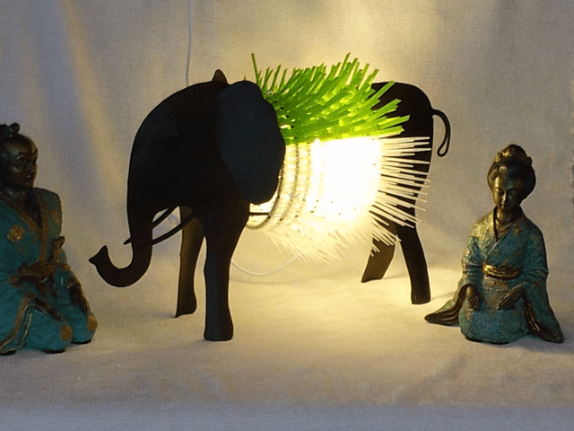 Lampe éléphant H30cm