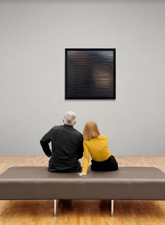 Rêve noir 18 "vagues" (80x80)