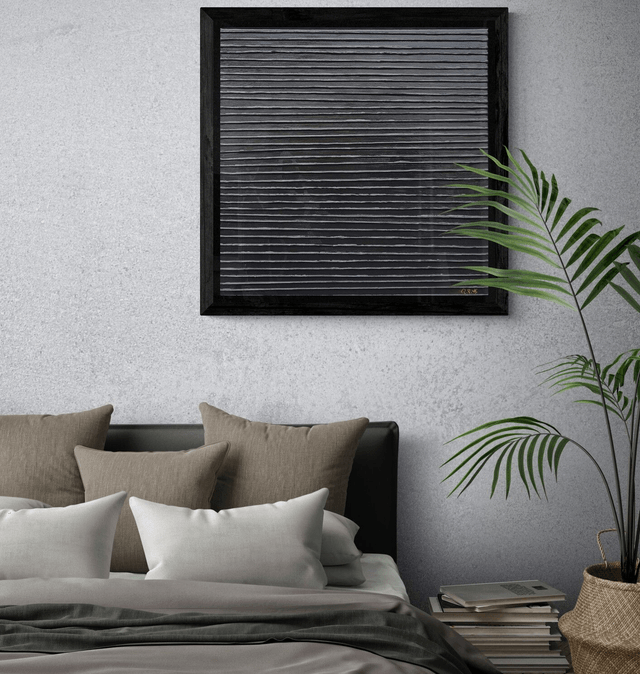 Rêve noir 30 "Les stries" (60x60)
