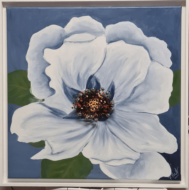 Le pavot bleu 60x60cm