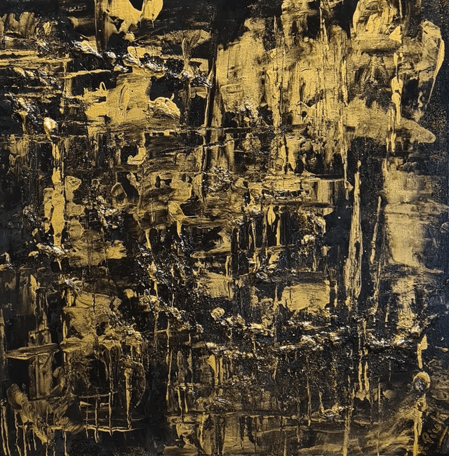 Rêve noir/or 31     ( 50x50cm)