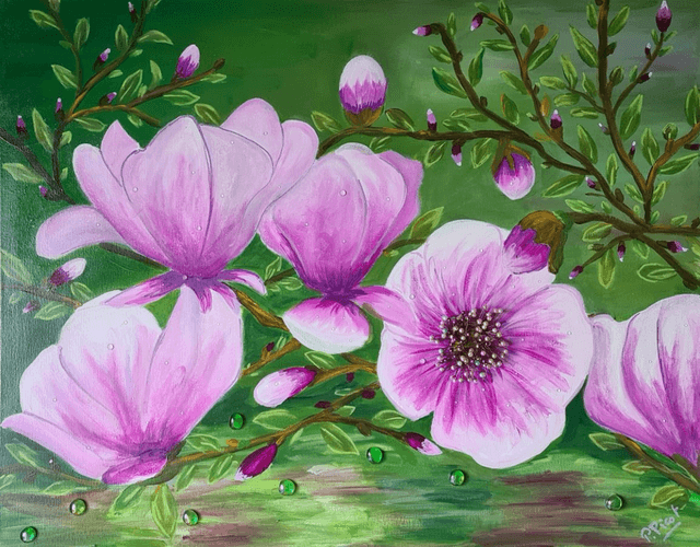 Les magnolias 90x70
