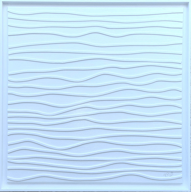 Rêve blanc 25  (80x80)   "vagues"