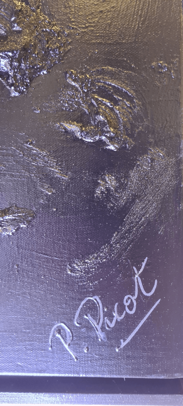 Rêve noir 9  " les flèches" - 80x80 cm