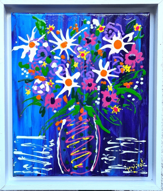 Bouquet violet  A26    (25x30cm)