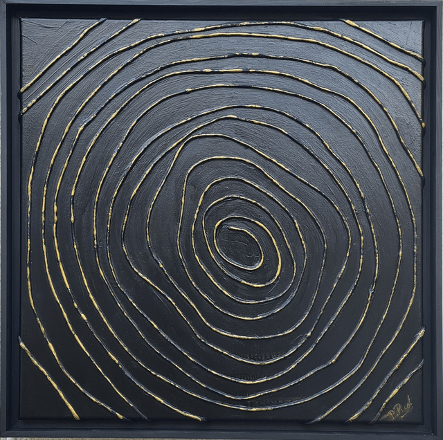 Rêve noir 19 digital or/noir   (60x60)