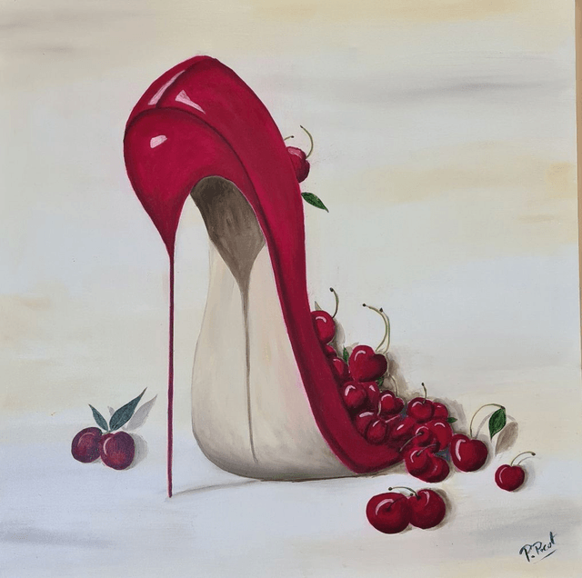 Escarpin cerises 80x80