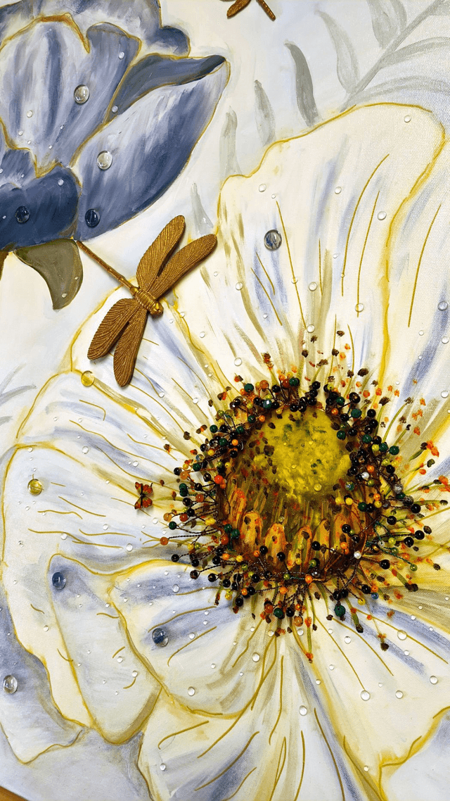 Les fleurs bleues 100x100
