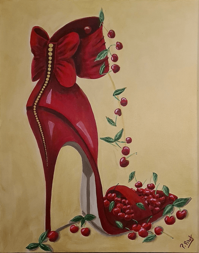 La sandale aux cerises 65x81
