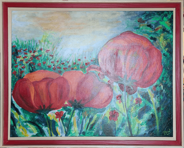Les coquelicots 80x60cm