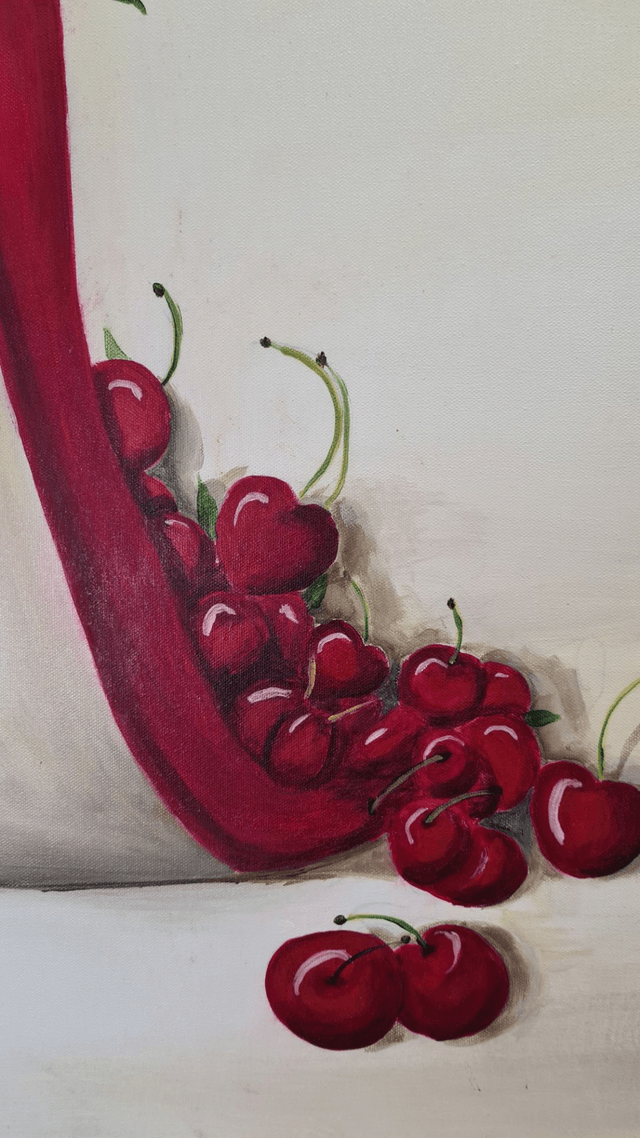 Escarpin cerises 80x80