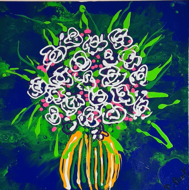 Le bouquet de roses 40x40