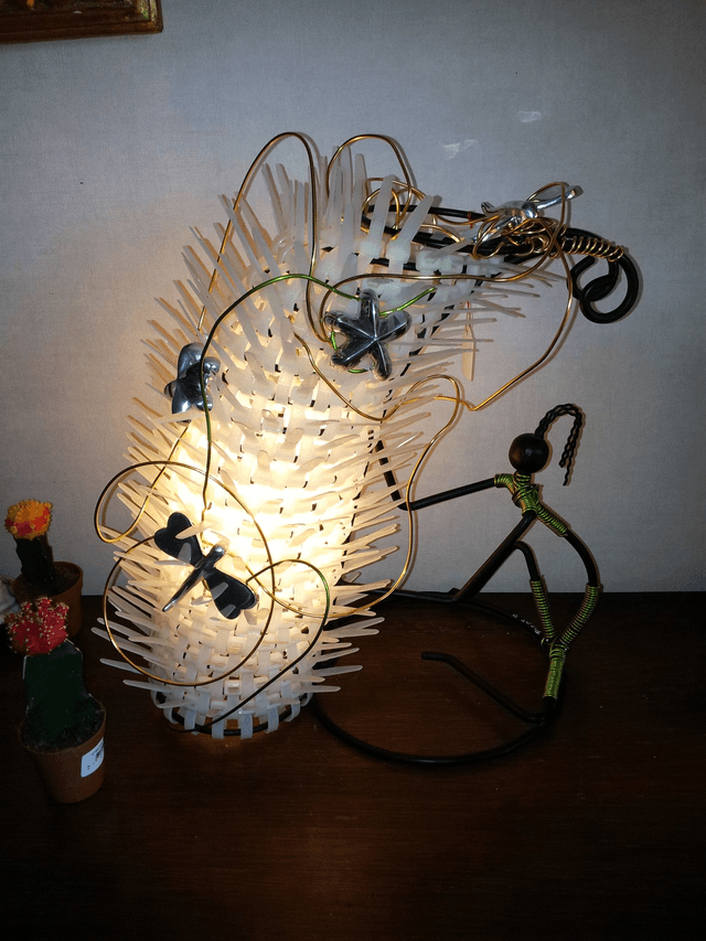 Lampe "Les libellules"  H30 cm