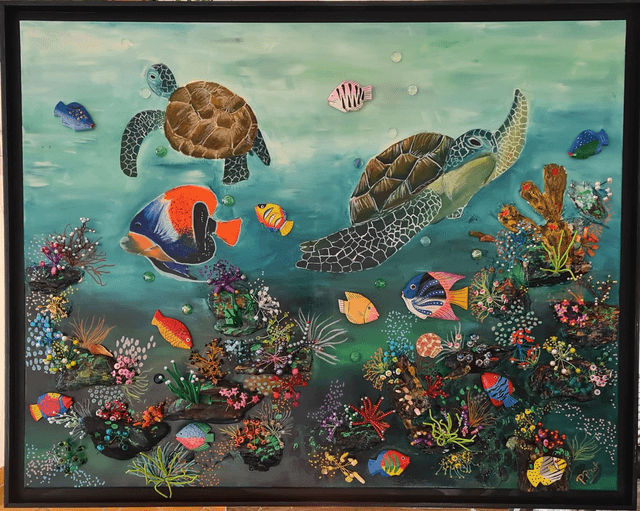 Les abysses " 2 tortues" 116x81
