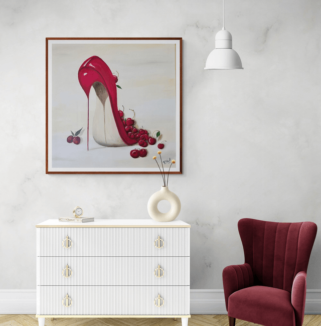 Escarpin cerises 80x80