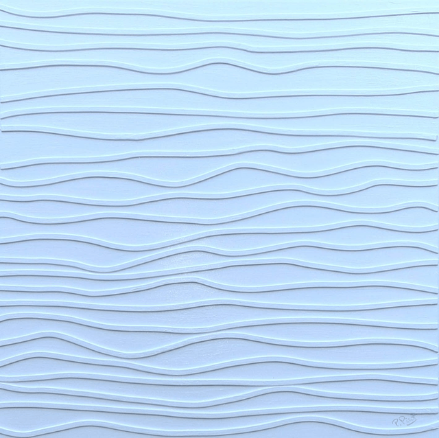 Rêve blanc 25  (80x80)   "vagues"