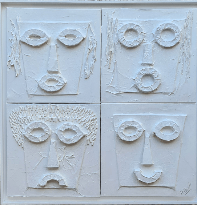 Rêve blanc 21 ( 80x80) "les masques"