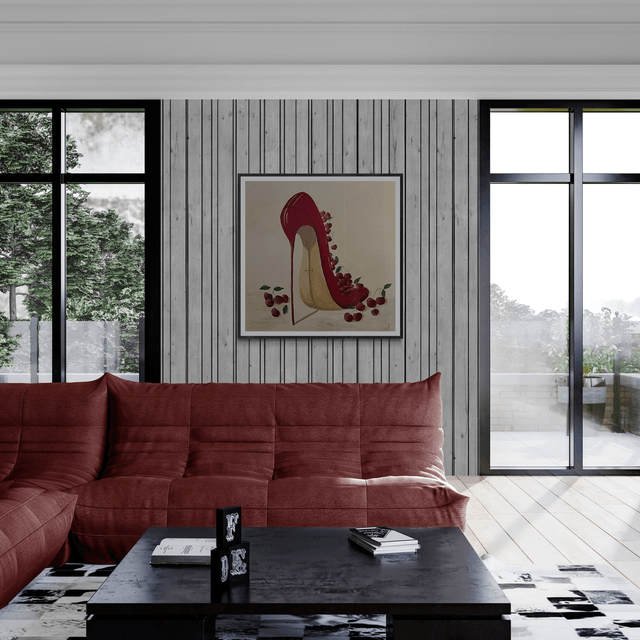 L'escarpin aux cerises 100x100