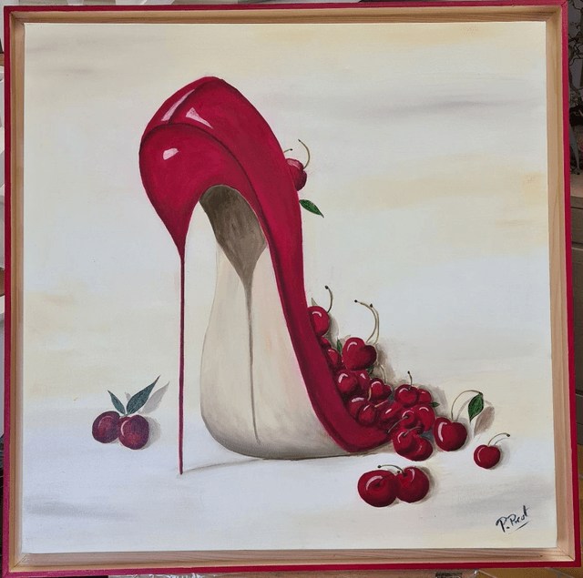 Escarpin cerises 80x80