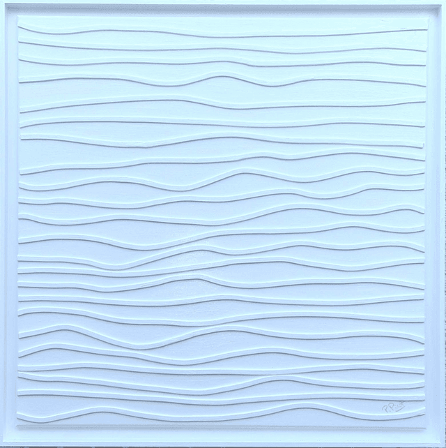 Rêve blanc 25  (80x80)   &quot;vagues&quot;