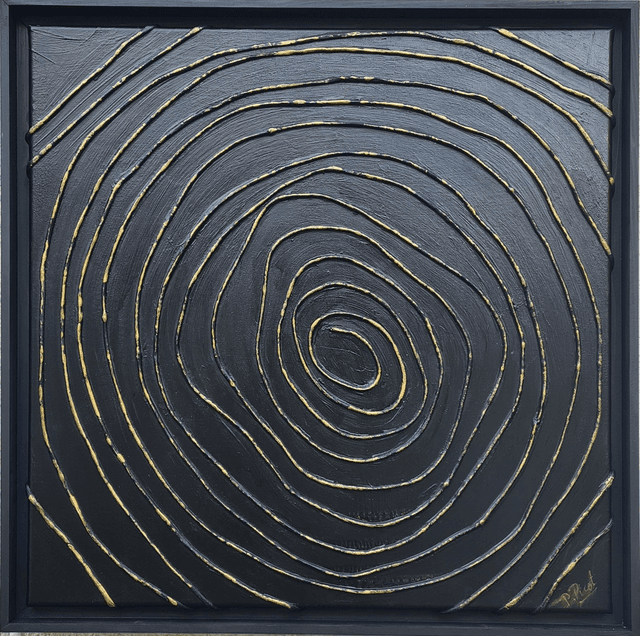 Rêve noir 19 digital or/noir   (60x60)