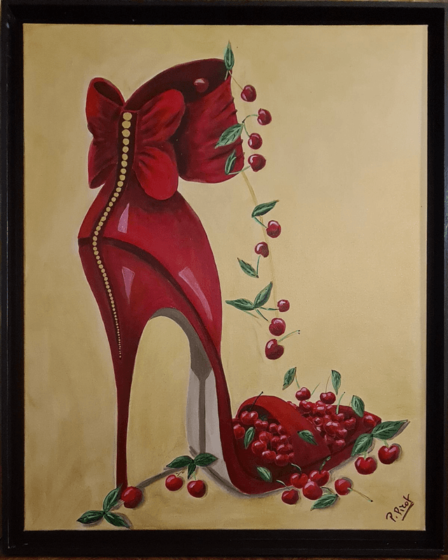 La sandale aux cerises 65x81
