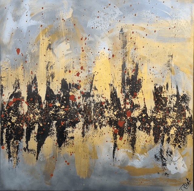 PYROTECHNIQUE 1 - 80 x 80 cm