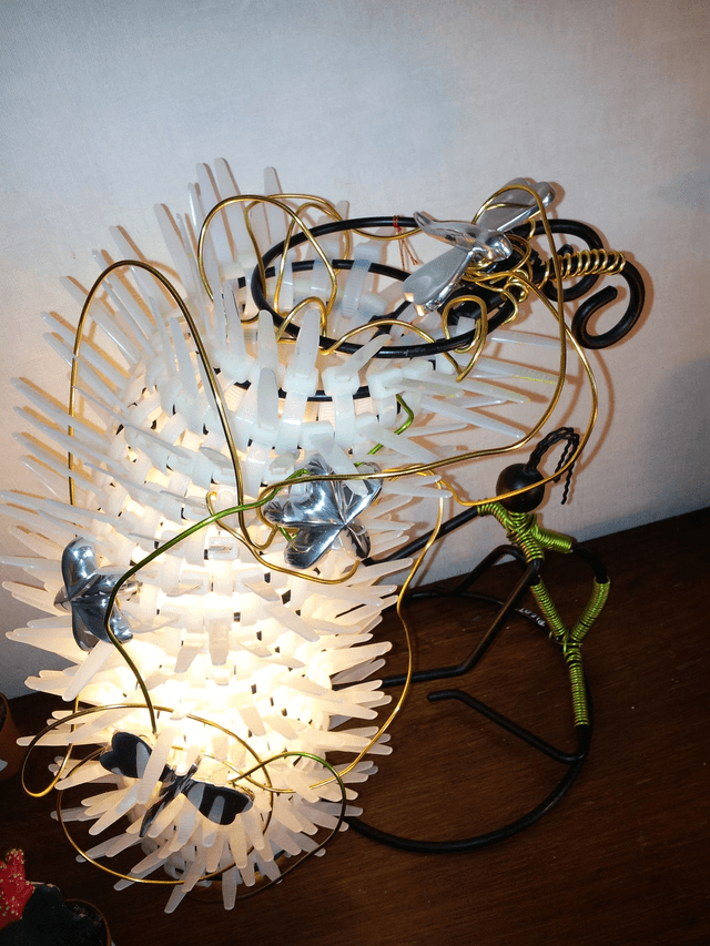Lampe &quot;Les libellules&quot;  H30 cm