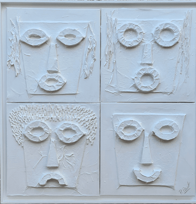 Rêve blanc 21 ( 80x80) &quot;les masques&quot;
